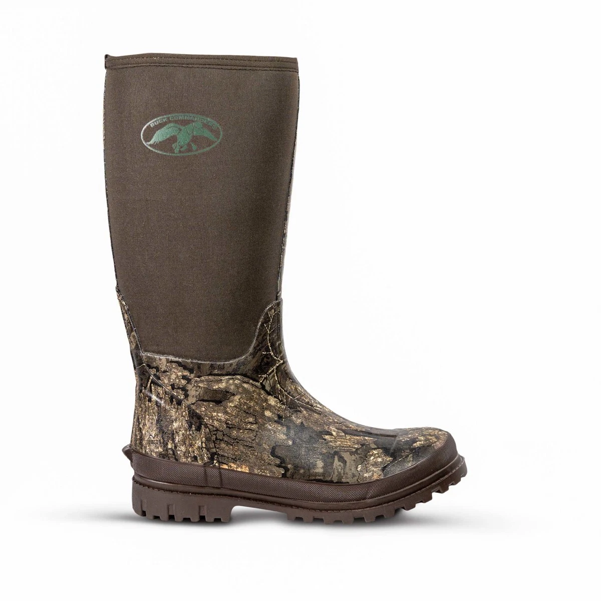 Duck Commander Rubber Men’s Hunting Boot, Canteen/Realtree Timber