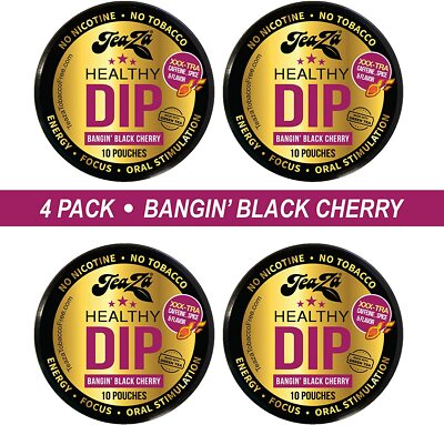 4Pk Teaza Herbal Energy Pouch Banging Black Cherry **Free Shipping Exp:05/26**