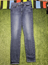 Paige hoxton ankle jeans slim fit mid rise size 27 medium wash blue made in usa