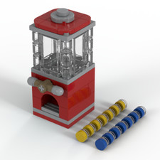 Mini máquina expendedora en funcionamiento hecha con LEGO - Nueva nunca montada