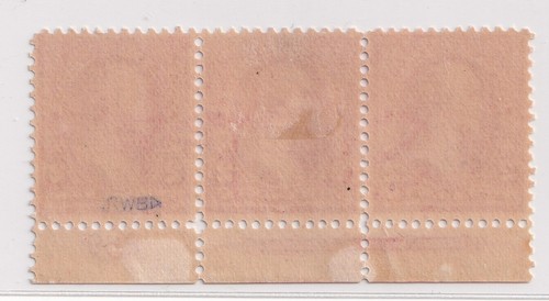1898 2¢ Washington Plate Block of 3 – BEP Imprint & Plate #869 – OG MLH - Picture 2 of 2