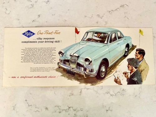 1961 RILEY One-Point-Five Brochure Nuffield ORIGINAL MINT Color SCARCE - Bild 3 von 5