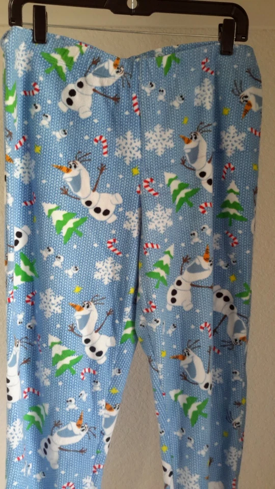 Disney Olaf From Frozen Pajama Pants Kids Size L (12-14) Pre-owned - Image 2 of 4