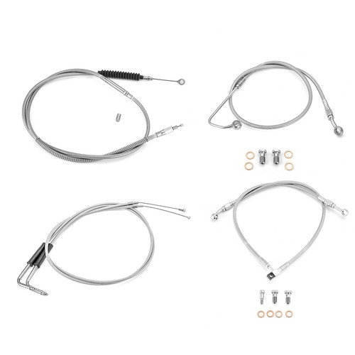 14" 16" Apes Brake Line Clutch Throttle Cable for Harley Softail FXST 11-14 ABS