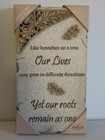 NIB, Family Roots stone-look wall plaque home decor, wedding, graduation, moving — photo 2