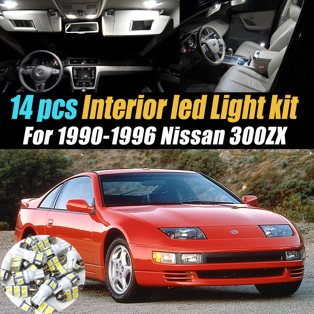 14Pc Super White Car Interior LED Light Kit Pack for 1990-1996