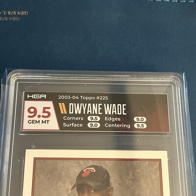 2003-04 Topps Dwyane Wade #225 Rookie Card HGA 9.5 GEM MINT Miami