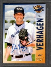 2013 Grandstand #22 Drew Verhagen Flying Tigers Signed Autograph (PP70) SWSW