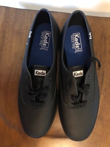 keds champion black leather