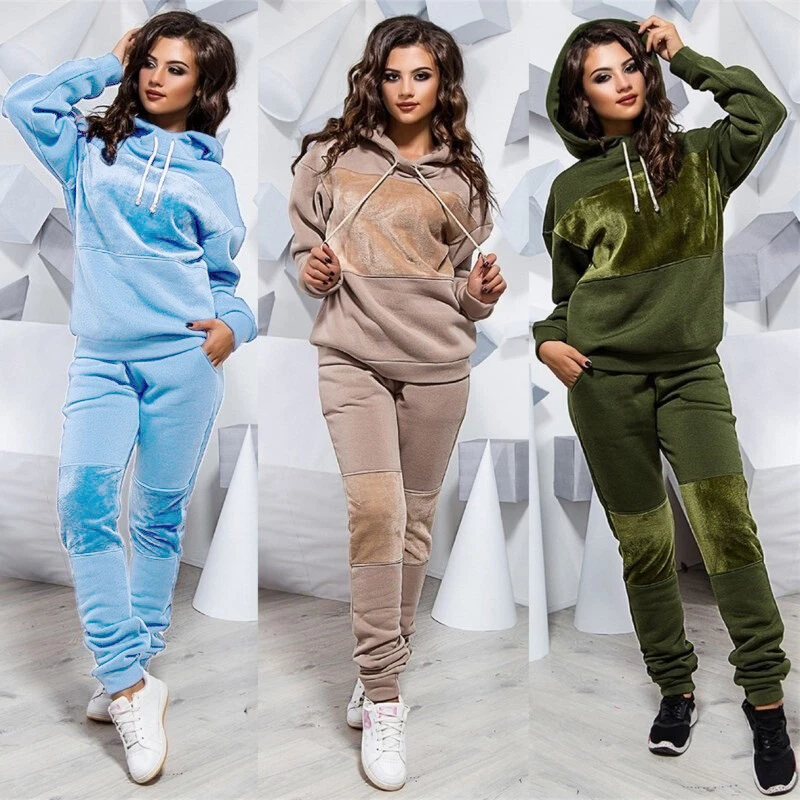 New Women's Fashion Sports and Leisure Sweater Suit 2-piece Set