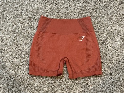 Gymshark Shorts Women's Small Vital Seamless 2.0 Rust Orange High Waist Athletic