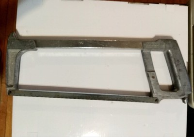 Vintage Sandvik 225 Metal Hacksaw Silver Hand Saw  Blade storage Made in Sweden 