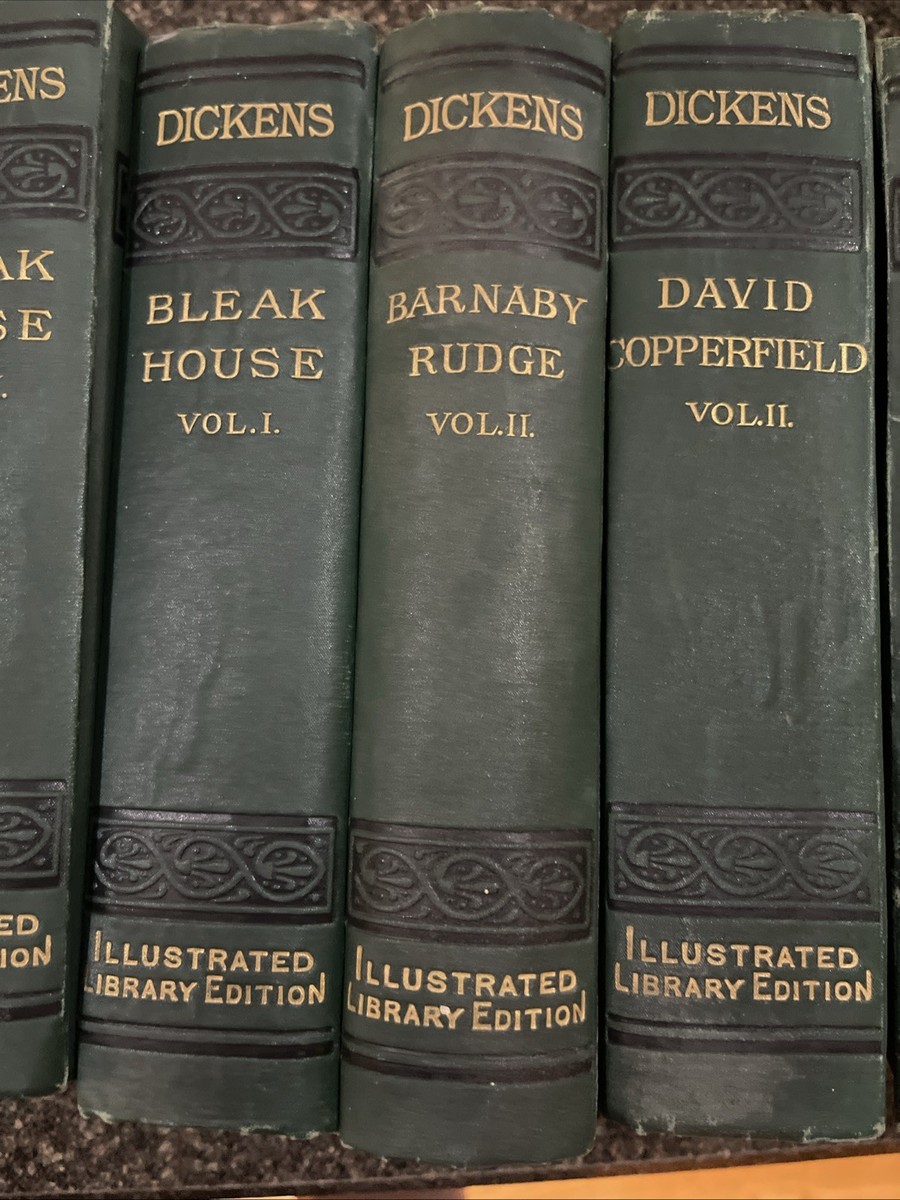 Antique Charles Dickens Complete Works Illustrated Library Edition