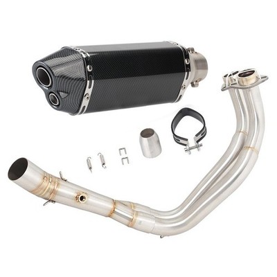Full System Exhaust Header Pipe Muffler Tips  For Yamaha MT-07 YZF R7 2014-2025 