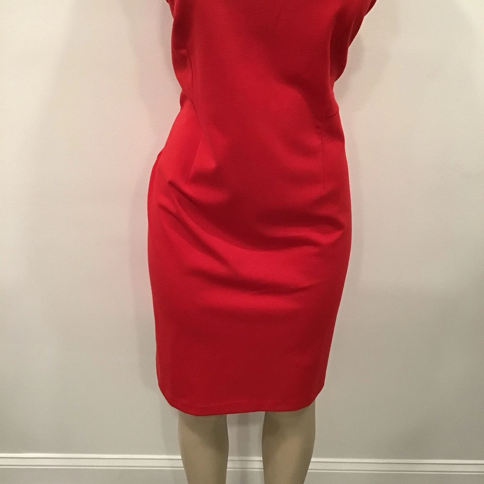 VETEMENTS Abito Chicos tubino taglia 12 rosso abbigliamento aziendale abito carriera classico fiocco nuovo