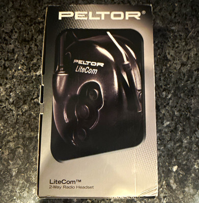 PELTOR LiteCom Black Over-Ear Headband 2-way Radio Headset Boom Mic Rechargeable