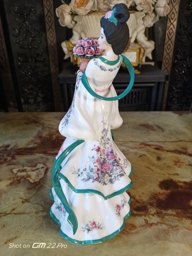 Danbury Mint "The Rose Princess" by Lena Liu Orientalische Porzellan Figur 10" - Bild 4 von 8