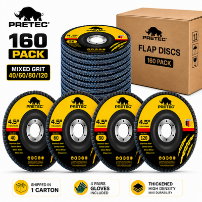 #ad 4.5quot; Zirconia Flap Discs 40 60 80 120 Grit T27 Angle Grinder 12 40 160 Pack Set $169.99