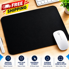 Gaming Mouse Pad Anti Slip Rubber Base Mat Black Desktop Laptop PC Office Small