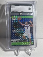 2024-25 Panini Donruss Tyrese Maxey #12 Give And Go Green Fluorescent 7/10