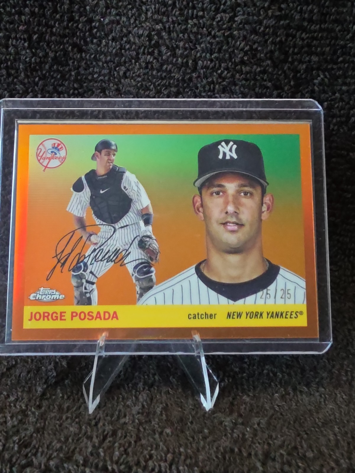 2025 Topps Chrome Platinum Jorge Posada #422 ORANGE SSP # /25 Refractor YANKEES