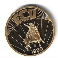 MEDAILLE / ECU 1999 Europa 24 K vergoldet