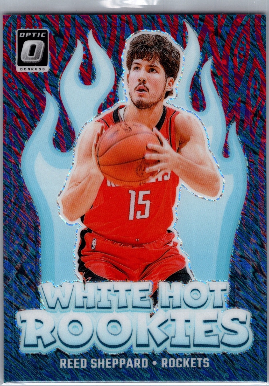 2024-25 Donruss Optic - White Hot Rookies Reed Sheppard Red Shimmer Prizm /75