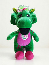 Fisher-Price Signing Barney  Friends Baby Bop Plush Dinosaur 2017- 12" Tall