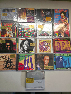 Bob Marley 17x Sealed CDs Gold Hype Stickers + Catch A Fire Deluxe Promo/ 2001