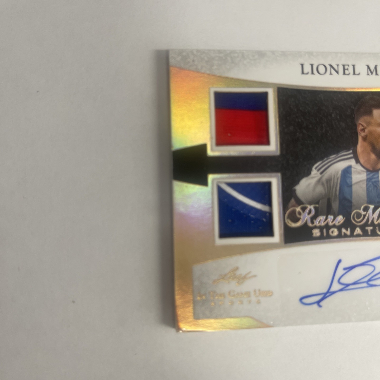 2024 Leaf ITGU Lionel Messi #RMSLM1 Rare Materials Signature Quad Patch Auto 1/1 view 4