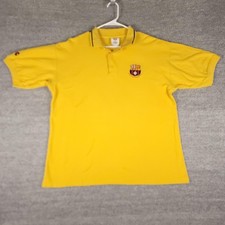 Barcelona Sporting Club Soccer Polo Shirt Mens Large Yellow Marathon Sports VTG