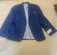 Tommy Hilfiger Youth TH Flex Blue 2 Button Blazer Jacket Size 8 Retail 125 NWT