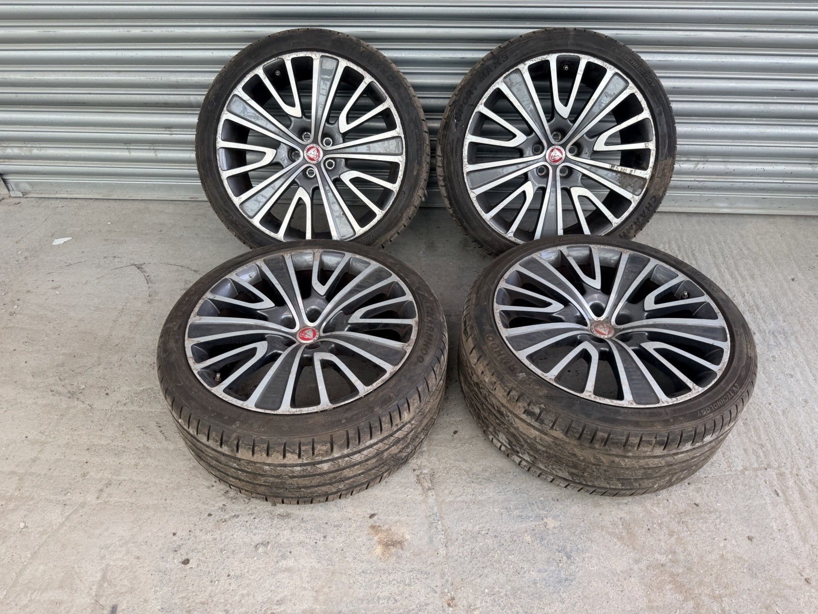 GENUINE JAGUAR XJ MAROA 20" INCH 15 SPOKE GREY TURNED REAR ALLOY WHEEL SET 4X