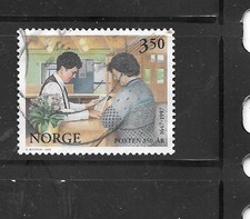 NORWAY SC#1132 1996 MAIL CLERK SETEN COMMEMORATIVE POSTALLY USED XF SINGLE STAMP