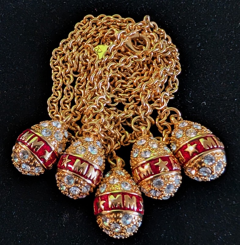 Joan Rivers Faberge Russian Egg 32" Necklace MM 2000 Millennium Dazzling