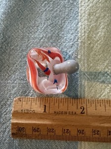 Beautiful Glass Orange Glass Dreidel