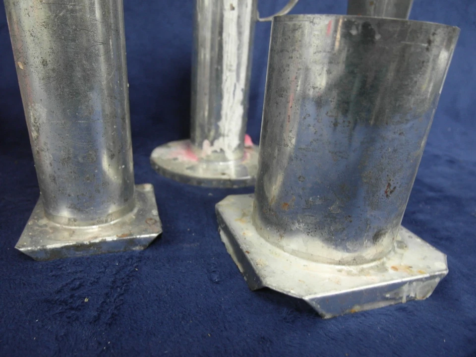 Lot of 9 Metal Pillar Candle Molds Tin Round Star Square 7" - Image 4 of 4