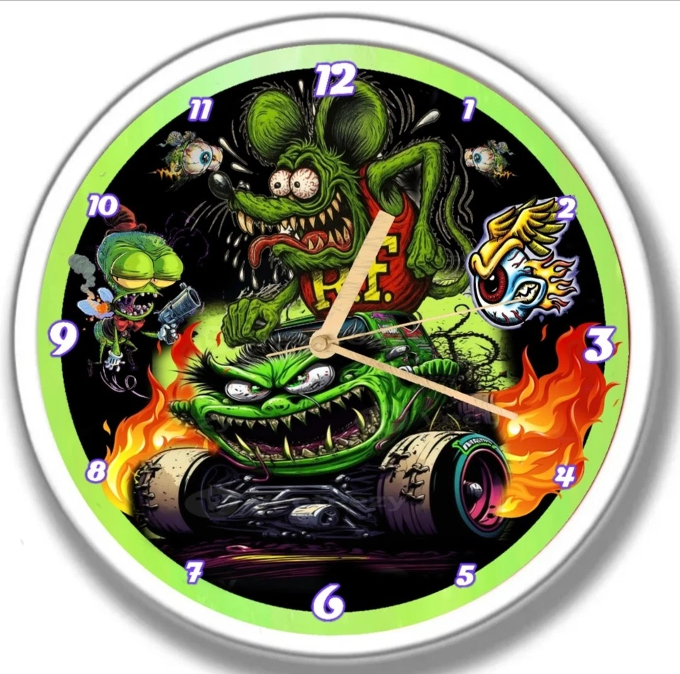 Rat Fink Led Lights时钟 — 第 3/3 张图片