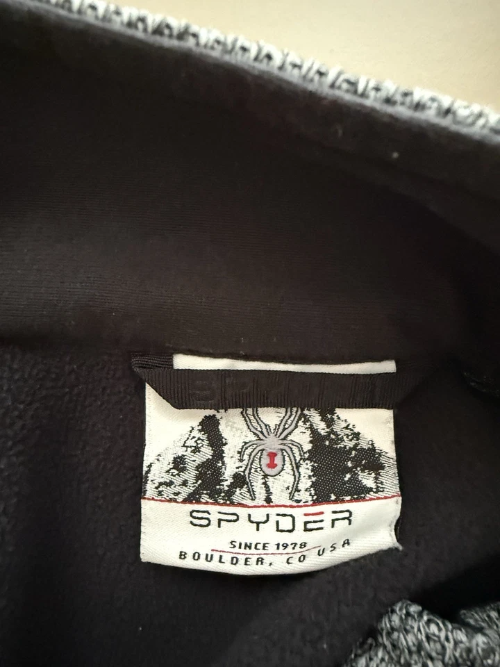 SPYDER 1/2 Half Zip Midweight Warm Gray Black Pullover Sweater Mens Size XL - Image 3 of 4