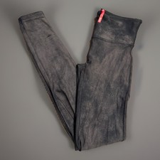 SPANX Faux Leather Fleece Lined Leggings Medium Black Athleisure