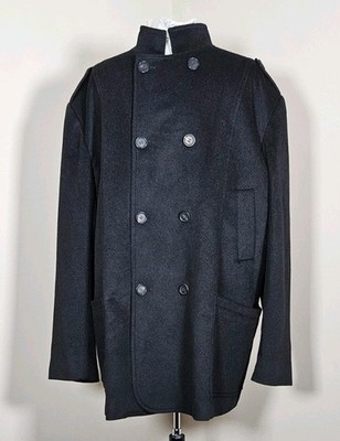 Cirrus Cashmere Men's Cashmere Short Coat Pea Coat Size XL