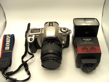 Canon Rebel EOS 2000 SLR Film Camera with 35-80mm Lense and Flash - Tested