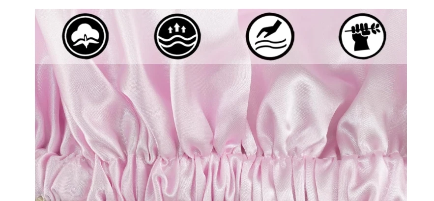 4 piezas gorro de pelo satinado de seda para mujeres durmientes, envoltura de cabello de seda para dormir Foto 4 de 4