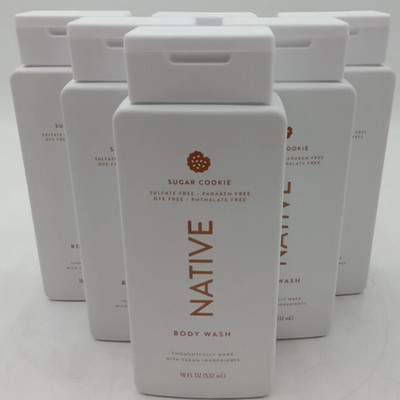 6pk Native Sugar Cookie Body Wash Christmas LIMITED EDITION 18 OZ