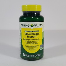 Spring Valley Advanced Blood Sugar Levels Metabolism Support 60 Capsules 03/2028