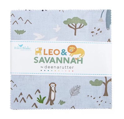 Riley Blake - Leo & Savannah 5'' Stacker by Deena Rutter 42 pcs