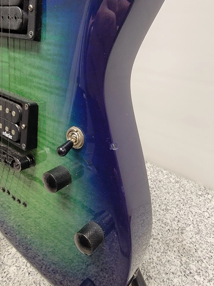 Schecter C-6 Elite Diamond Series 6-String Electric Guitar, Aquaburst  - Image 4 of 4