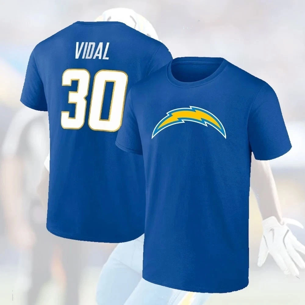 Kimani Vidal #30 Los Angeles Chargers Name & Number