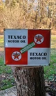 Texaco motor oil Lube vintage gas pump porcelain sign