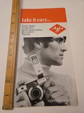 Catalogo fotocamera Agfa-Gevaert vintage anni 60 flash pistola proiettore treppiede binocolo